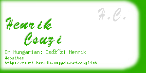 henrik csuzi business card